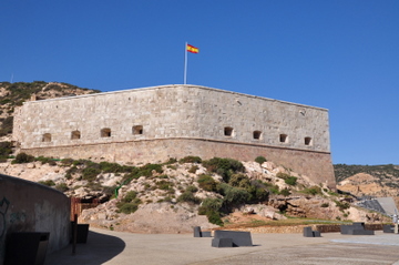 The Fuerte de Navidad, a well-preserved 18th century military fortress in the bay of Cartagena